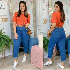 Outfits Con Jean Mom, Mom Midsize Outfits, Top Jeans Outfit Casual, Mon Jeans Outfits, Mom Jeans Outfit Summer Casual, Midsize Looks, Mom Jeans Outfit Casual, Outfit Con Converse, Look Midsize