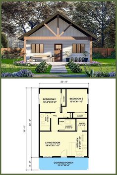 two story house plans with an open floor plan for the front and back of the house