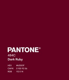 pantone's dark ruby business card