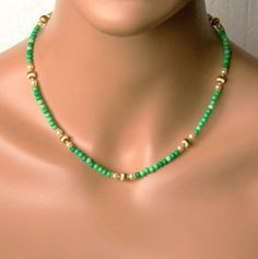 The necklace is made of 4 mm. green turquoise beads and adorn 6-7 mm freshwater pearl beads. A length is 17.5'' ( 42.5 cm. ). If you need another size please  let me know. The necklace will be packaged  in a gift box. The necklace is ready to ship. Thank you for visiting my shop. Elegant Green Beaded Necklace With Tiny Beads, Green Turquoise Necklace With Colorful Beads As A Gift, Green Round Beads Turquoise Necklace As Gift, Green Turquoise Necklace With Round Beads As Gift, Green Turquoise Single Strand Necklace As Gift, Green Turquoise Necklace With Gemstone Beads As A Gift, Turquoise Necklace With Tiny Beads As A Gift, Green Turquoise Necklace With Tiny Beads For Gift, Green Turquoise Necklace With Tiny Beads As Gift