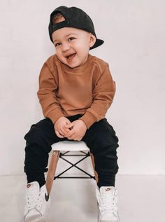 . 95% Organic Cotton, 5% Spandex . French Terry . Gender Neutral . Ribbed Hem, Cuffs & Neckline . Matching Joggers Sold Separately . True to size, size up for an oversized fit Baby Boys Outfit Ideas, Toddler Thanksgiving Outfit Boy, Baby Boy Winter Outfits Newborn, Toddler Boy Fall Fashion, Young Boy Outfits