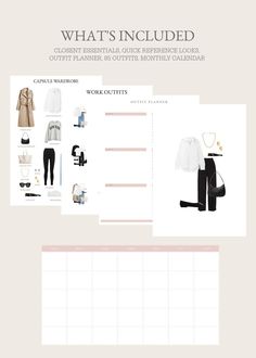 Capsule Wardrobe, Clean Girl Outfits, Outfit Ideas, Minimalist Style, Outfit Planner, 85 Styled Outfits Digital Download - Etsy Minimalist Ootd, Ultimate Capsule Wardrobe, Capsule Wardrobe Essentials, Fashion Capsule Wardrobe, Fashion Capsule