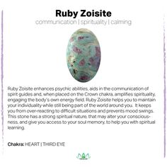 Stones Meanings, Witch Things, Pet Rock, Pagan Spirituality, Ruby In Zoisite, Crystal Power, Crystals Healing Properties, Stone Bracelets, Spiritual Crystals