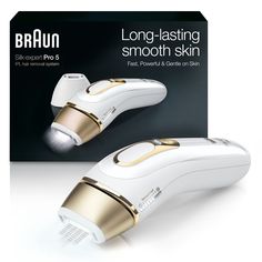 Braun PL5147 Silk Expert Pro5 IPL Hair Removal Device for Women & Men, White-Gold Braun Ipl, Easy Hair Removal, Burnt Hair, Permanent Hair Removal, Intense Pulsed Light, Ipl Laser Hair Removal, Laser Hair Removal Device, At Home Hair Removal, Ipl Laser