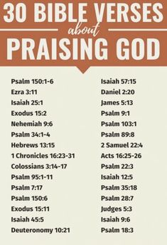 the ten bible verses about praising god