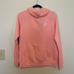 Brand New With Tag. I Just Didn't Like The Color On My. Casual Workout Tops With Funnel Neck, Casual Funnel Neck Sports Top, Casual Pink Hoodie With Crew Neck, Sporty Pink Long Sleeve Top, Sporty Long Sleeve Pink Tops, Pink Long Sleeve Sportswear Sweatshirt, Sporty Funnel Neck Top For Spring, Pink Long Sleeve Sweatshirt For Sportswear, Pink Casual Sports Hoodie