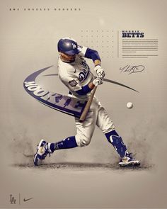 a baseball player swinging a bat at a ball