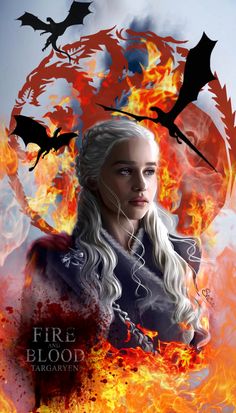 game of thrones poster featuring daeneria starke