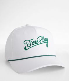 Barstool Sports Fore Play Club Hat - White , Men's White Embroidered snapback hat One size fits most. 97% Polyester 3% Spandex. Apparel & Accessories > Clothing Accessories > Hats Curved Brim Baseball Cap For Golf During Baseball Season, Sporty Snapback Baseball Cap For Golf, Breathable Snapback Baseball Cap For Golf, Sporty Curved Brim Snapback Hat For Golf, Sporty Golf Snapback Hat With Curved Brim, White Snapback Hat For Golf, Adjustable Sporty Trucker Hat For Golf, Sporty Snapback Hat For Baseball Season, 5-panel, Sporty Adjustable Trucker Hat For Golf