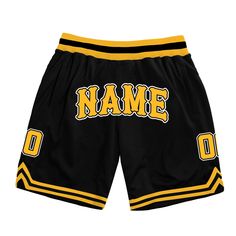 Black-Yellow Custom Basketball Shorts Custom Basketball, Basketball Fans, Team Name, Basketball Shorts, Mesh Bag, Team Names, Basketball Jersey, Keep Your Cool, Moisture Wicking Fabric