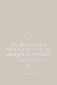 the best online programs i use to design planners