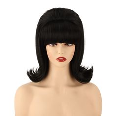 Category:Synthetic Wig; Gender:Women's; Wig Type:Cosplay Wig; Occasion:Daily Wear,Party / Evening,Vacation,Daily,Cosplay Costumes; Age Group:Adults; Cosplay Works:50s; Color Shade:Black,Brown,Burgundy,White,Blonde; Hair Material:Synthetic Hair; Cap Construction:Machine Made; Texture:Curly; Length:Long; Features:Cosplay,Easy to Carry,Fashion,Comfortable,Soft; Heat Resistant:Yes; Listing Date:07/26/2023; Cap Circumference:; Front to Back:; Nape of Neck:; Side to Side Across Forehead:; Side to Side 60s Beehive, 70s Pinup, Brown Hair Halloween Costumes, Bad Wigs, Halloween Costume Women, Betty Rubble, Look Halloween, Costume Women, 60s Retro