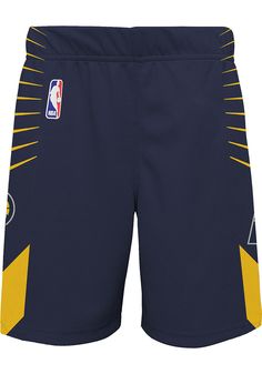 Even the youngest Pacers fan needs a great gameday outfit! Dress your little one up in these Indiana Pacers Toddler Navy Blue NBA Replica Shorts. These Indiana Shorts feature a team graphic embroidered. Embroidered team graphic on left leg, Color blocked solid stripe down side of legs, NBA woven label on right hip, Notched hem on side of legs, Elastic waistband, Perfect for any young sports fan!, 100% POLYESTER, 8 Cotton Activewear With Three Stripes For Sports Events, Casual Team-colored Shorts For Team Events, Team-colored Basketball Shorts, Blue Team Spirit Sports Bottoms, Sporty Activewear With Side Stripes For Sports Events, Team-colored Athletic Shorts For Team Events, Team-colored Sports Bottoms With Team Name, Sporty Team-colored Shorts With Team Logo, Sporty Team-colored Athletic Shorts For Team Events