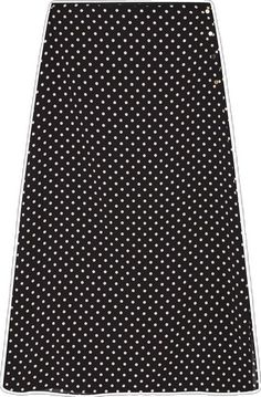 Polka Dot Silk Skirt - Urlazh New York Elegant Polka Dot Midi Skirt, Relaxed Knee-length Polka Dot Skirt, Polka Dot Relaxed Midi Skirt, Knee-length Polka Dot Flowy Skirt, Polka Dot Knee-length Flowy Skirt, Chic Polka Dot Relaxed Skirt, Chic Polka Dot Relaxed Fit Skirt, Chic Polka Dot Skirt Relaxed Fit, Chic Long Skirt With Polka Dot