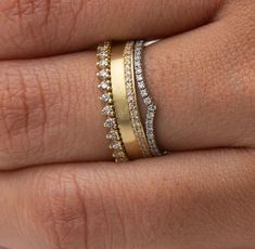 The Skylar Chevron Diamond Band - LISA ROBIN Ring Stacks, Stacking Bands, Ring Stack, Colorless Diamond, Band Jewelry, Platinum Engagement Rings, Stacked Jewelry, Jewelry Lookbook, Engagement Ring Styles