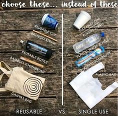 there are many different items that can be used to make an eco - friendly bag