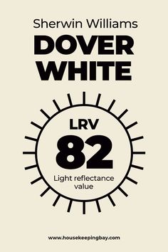 an advertisement for the white light reflectance value label, with black and white lettering