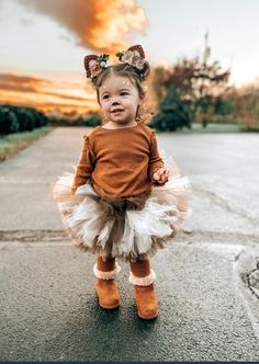 "Woodland Deer Tutu, Girls Deer Costume Tutu, Little Deer Tutu, Girls Fall Tutu, Newborn Deer Tutu, Infant Tutu, Toddler Tutu, Baby Fawn Tutu Listing is for the TUTU ONLY. Colors used are Brown and Ivory evenly distributed throughout the tutu. This handcrafted tutu is perfect for newborn, baby and toddler girls. It is a must have for birthdays, dance, pageants, everyday play, and most of all...photo shoots. TUTU SIZES: (measure waist to make sure) Preemie-12\" waist 4.0\" Length Newborn-13\" wai Deer Baby Costume, Unique Baby Girl Halloween Costumes, Toddler Deer Costume Girl, One Year Old Girl Halloween Costume, One Year Old Halloween Costume Girl, Unique Toddler Halloween Costumes Girl, Family Costumes With Baby Girl, Infant Halloween Costumes Girl, 1st Halloween Costumes Girl