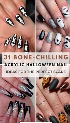 Ghost Nail Designs, Halloween Beauty, Gothic Nails