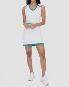 Skorts Activewear White/Teal Skorts, Small Waist, Outdoor Adventures, Outdoors Adventure, Active Wear, Spandex, Dresses, White, Design