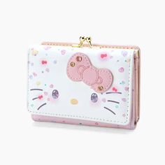 a hello kitty wallet is shown on a white background