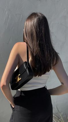 Celine Triomphe East-West Shoulder Bag Celine Triomphe Bag Outfit, Celine Bag Outfit, Celine Triomphe Bag, Triomphe Bag, Celine Shoulder Bag, Celine Triomphe, Minimal Street Style, Bag Outfit, Paris Street Style