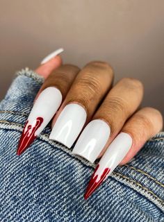 Vampire Nails, Nail Art Halloween, Easy Nails, Goth Nails, Dope Nail Designs, Halloween Nail Designs