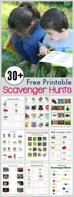 the free printable scavenger hunt for children to learn how to write and draw