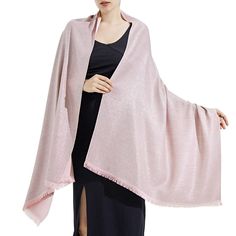 PRICES MAY VARY. 💕【Soft and Shimmer】These pink evening shawl is very soft and definitely won't cause itching to your skin,fashion and sparking ,let you looks more glamorous and shiny..Besides,the glittering scarf is double-sided design,you can choose any style you want. 💕【Eco-Friendly】These pashmina feeling shawls are made of viscose mix with silver metallic thread ,they are safe and harmless. And these shawls are decorated with tassels.,which can look more elegant. Moreover, they are lightwei Wraps And Shawls, Evening Wraps, Evening Shawls, Soft Fashion, Wedding Formal, Pashmina Shawl, Evening Party Dress, Formal Party, Metallic Thread