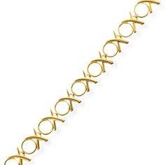 Remind her of your adoration every day with this on-trend fashion link bracelet. Crafted in warm 10K gold, this contemporary "X" and "O" design conveys your hugs and kisses with sophisticated style. Polished to a bright shine, this casual 7.0-inch bracelet secures with a durable lobster claw clasp. 10k Gold Bracelet, Gold Mangalsutra Designs, Gold Mangalsutra, Mangalsutra Designs, Hip Hop Jewelry, Hugs And Kisses, O Design, 10k Gold, Sophisticated Style