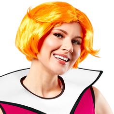 PRICES MAY VARY. OFFICIALLY LICENSED The Jetsons adult costume accessory, look for trademark on packaging and label to help assure you've received authentic safety-tested item Adult size costume wig To achieve desired look, costume wigs require fluffing and styling prior to first wear Look for Elroy, George, Jane, and Judy Jetson costumes - makes a great group or family costume Rubie's is a family-focused company based in New York since 1951 Jane Jetson Costume, Jane Jetson, Judy Jetson, Packaging And Label, Good Quality Wigs, The Jetsons, Group Costumes, Family Costumes, Star Images