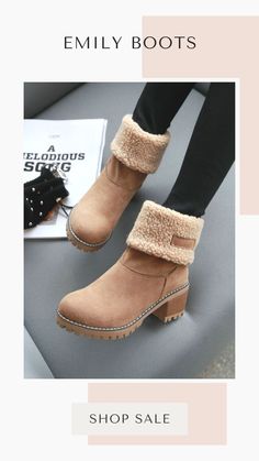 Buy Now Emily Boots - #ultrasellershoes #thesellershoes #sellershoes #USS #MyUSS #boots #fall #autumn Comfortable Winter Booties With Round Toe, Winter Suede Booties Medium Width, Casual Boots With Plush Lining, Comfortable Ankle-high Winter Boots, Winter Booties With Medium Width And Round Toe, Winter Booties With Plush Lining And Round Toe, Beige Round Toe Winter Booties, Winter Ankle-high Boots With Suede Lining, Ankle-high Winter Boots With Suede Lining