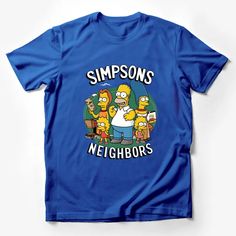 Simpsons Neighbors Cartoon Graphic T-Shirt, Fun Family and Friends Tee, Unique Gift Idea, Vibrant Colors Male T-Shirt Custom graphic T-Shirt.Customize your color Unisex Winter Fashion, Office Quotes Funny, Cartoons Band, Simpsons Gift, Flamingo Graphic, Funny Cartoon Characters, Simpsons T Shirt, Friends Tee, Culture Clothing