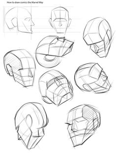 how to draw the human head from different angles