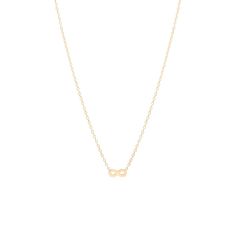 14k gold itty bitty infinity necklace SPECIFICS• 14k 16" gold tiny cable chain • infinity is approx. 6mm x 3mm Zoe Chicco, Infinity Necklace, Itty Bitty, Ring Size Guide, Bracelet Sizes, Cable Chain, Spring Rings, Chain Length, Jewelry Care