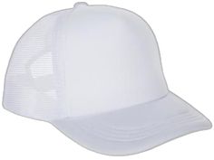 White Adjustable Trucker Hat, Casual White Adjustable Trucker Hat, Casual White Trucker Hat With Adjustable Fit, White Flat Bill Trucker Hat, White Trucker Hat With Flat Bill For Gift, White Summer Trucker Hat With Flat Bill, White Flat Bill Trucker Hat For Summer, White Casual Hat As Gift, Customizable White Casual Baseball Cap