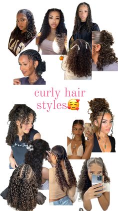 Girls Easy Hairstyles, Hair Styles For Black Women, Curly Hair Dos, Perfect Curly Hair, Styles For Black Women, Hairstyles Design, Highlights Curly Hair