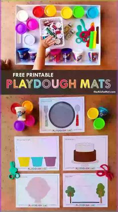 the playdough mats are perfect for toddlers to practice their fine motor skills