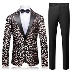 The leopard print is extracted from the animal, and the sexy leopard print is combined with the classic and stable Closure collar. Product Detail Material: 70% Polyester 30% Viscose Design One button & Leopard printed Package 1*Jacket Occasion Party / Homecoming / Red Carpet / Stage / Black Spring Wedding Suit, Black Wedding Suit For Spring, Black Fitted Satin Set, Fitted Satin Blazer For Weddings, Fitted Black Satin Set, Fitted Suits For Black-tie Events In Fall, Fall Black-tie Event Fitted Tuxedo, Fitted Satin Suits For Spring, Fitted Satin Blazer For Fall