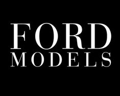 the ford models logo on a black background