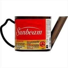 a can of sunbeam coffee on a white background