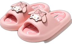 My Melody Slippers, Sanrio Slippers, Kawaii Slippers, Cinnamoroll Kuromi, Melody Hello Kitty, Kawaii Shoes, Kawaii Sanrio, Beach Slides, Outdoor Slippers