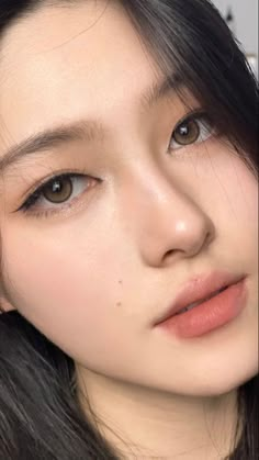 Low Bridge Nose, Make Up No Make Up, Small Lips Makeup, Fresh Makeup Look, Feline Beauty, Korean Makeup Look, Asian Aesthetic