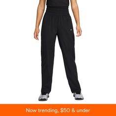 in stock Nike Relaxed Fit Bottoms With Comfort Waistband, Nike Tapered Leg Sports Bottoms, Nike Athleisure Tapered Leg Bottoms, Nike Tapered Leg Athleisure Bottoms, Nike Relaxed Fit Bottoms With Elastic Waistband, Nike Bottoms With Elastic Waistband And Relaxed Fit, Nike Relaxed Fit Pants With Elastic Waistband, Sporty High-waisted Pants, Nike Tapered Leg Pants With Elastic Waistband