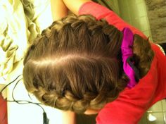 Figure Skating Hair, Braids Into A Bun, Skater Hair, Dance Competition Hair, Two French Braids, Gymnastics Competition, Wedding Hairstyles Medium Length