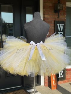 "This listing includes a mix of white and yellow to create this lovely tutu with a white satin bow for waist sizes up to 34 1/2\" can be made larger if interested contact me for a special listing. Other colors also available see color chart for available tulle colors. Just make a note in the note to seller section when checking out if you would like a different color.   First five pictures show the tutu in the 13-18\" length range with a longest layer of 18\" and top layer of 13\".  The sixth an Tutus For Women, Maternity Tutu, Bachelorette Tutu, Adult Cake Smash, Tutu Women, Black Tutu, Princess Tutu, Girls Show, Long Layers