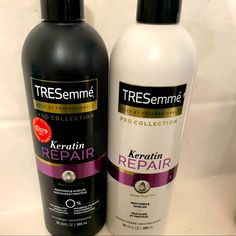 Tresemme Pro Collection Keratin Repair- Restores And Shields Has A Bonding Plex. For Strong And Healthy Hair. Not Only Repairs Bonds And Smooths And Shields Fibers But Protects From Future Damage. 1 Shampoo 20 Us Fl Oz / 592 Ml 1 Conditioner 20 Us Fl Oz / 592 Ml Strong And Healthy, Hair Shampoo, Keratin, Shampoo And Conditioner, Healthy Hair, Beauty Products, Womens Hairstyles, Repair, Conditioner