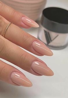 Milky Nails, Pointy Nails, May Nails, Subtle Nails, Classy Acrylic Nails, Soft Nails, Neutral Nails