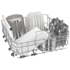 the dishwasher is full of clean dishes