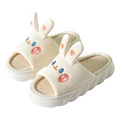 PRICES MAY VARY. 【Size selection】If your foot width or size is between two sizes, We recommend you choose one size up. 【Material】All-in-one molding thermoplastic rubber soles soft and relaxed, Comfortable linen lining & cute animal themed uppers. 【Advantages】Thick soles are not easy to wet shoes and provide a high degree of softness and comfort. Anti-slip stripes on the sole can prevent you from falling, and the sole made of high-quality materials will not make noise when walking. 【Scene】Tired b Funny Slippers, Giant Stuffed Animals, Linen Slippers, Slippers Womens, Bunny Slippers, Indoor Outdoor Slippers, Animal Slippers, Comfort Gifts, Indoor Slippers